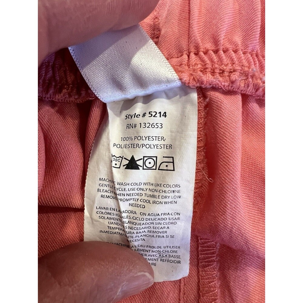 Women's Spread Good Cheer! Coral Scrub Pants 2X 7 Pocket Comfy Medical Wear - Picture 6 of 11